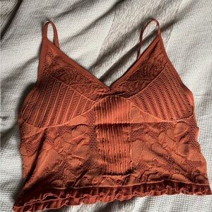 Women's Lace Bralette in Rust